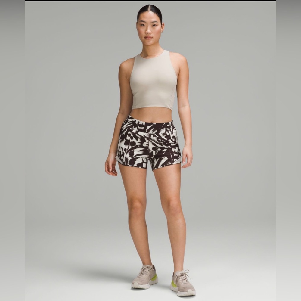 lululemon athletica High Waist Shorts - Black and White